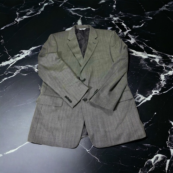 Joesph & Feiss 100% Lambswool Mens Grey & Black Stripe Sports Jackets Size 44L - Picture 1 of 16